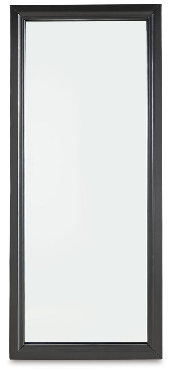 Evesen - Black - Floor Standing Mirror/Storage
