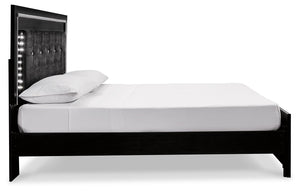 Kaydell - Black - King Upholstered Panel Bed