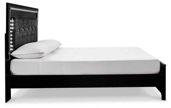 Kaydell - Black - King Upholstered Panel Bed
