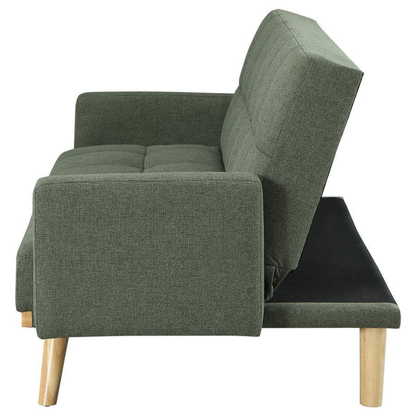 Kourtney - Upholstered Tufted Convertible Sofa Bed - Sage Green