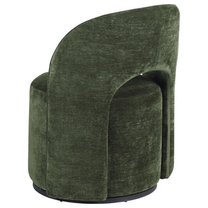 Harjo - Velvet Upholstered Swivel Accent Chair - Olive Green