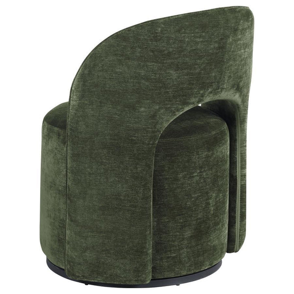 Harjo - Velvet Upholstered Swivel Accent Chair - Olive Green