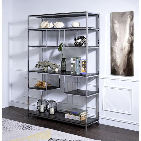  the geometric design creates a sophisticated space. Constructed with