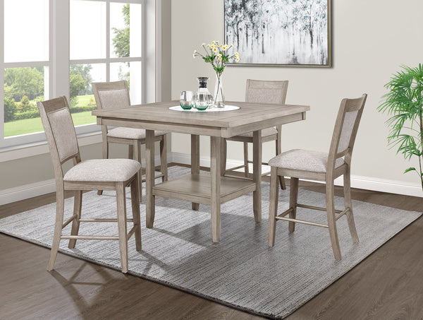  finely crafted table with a built-in faux marble turntable and open lower shelf in a we