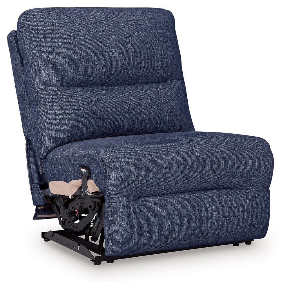 This power armless recliner is made with Next-Gen Nuvellaâ„¢ (polyester) upholstery. Pairs with other items in the series to make a sectional.<br><br><b>Additional Dimensions</b><br><ul><li>Seat depth: 23-"</li><li>Seat height: 20-"</li><li>Fully reclined
