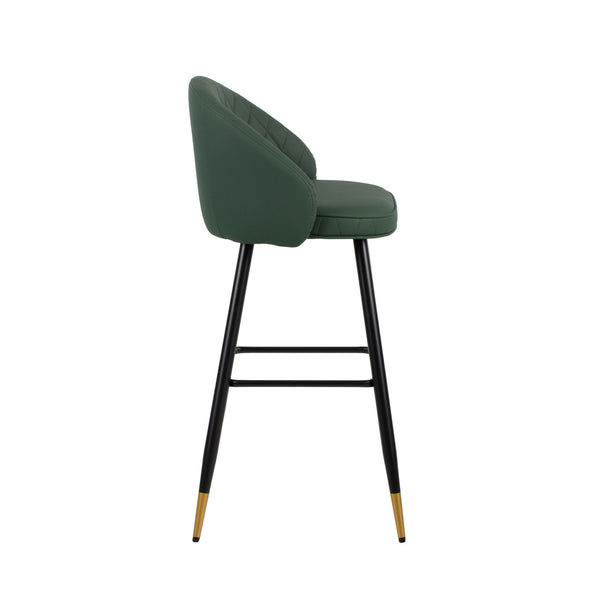 Oliver - Vegan Leather Bar Chair (Set of 2) - Green