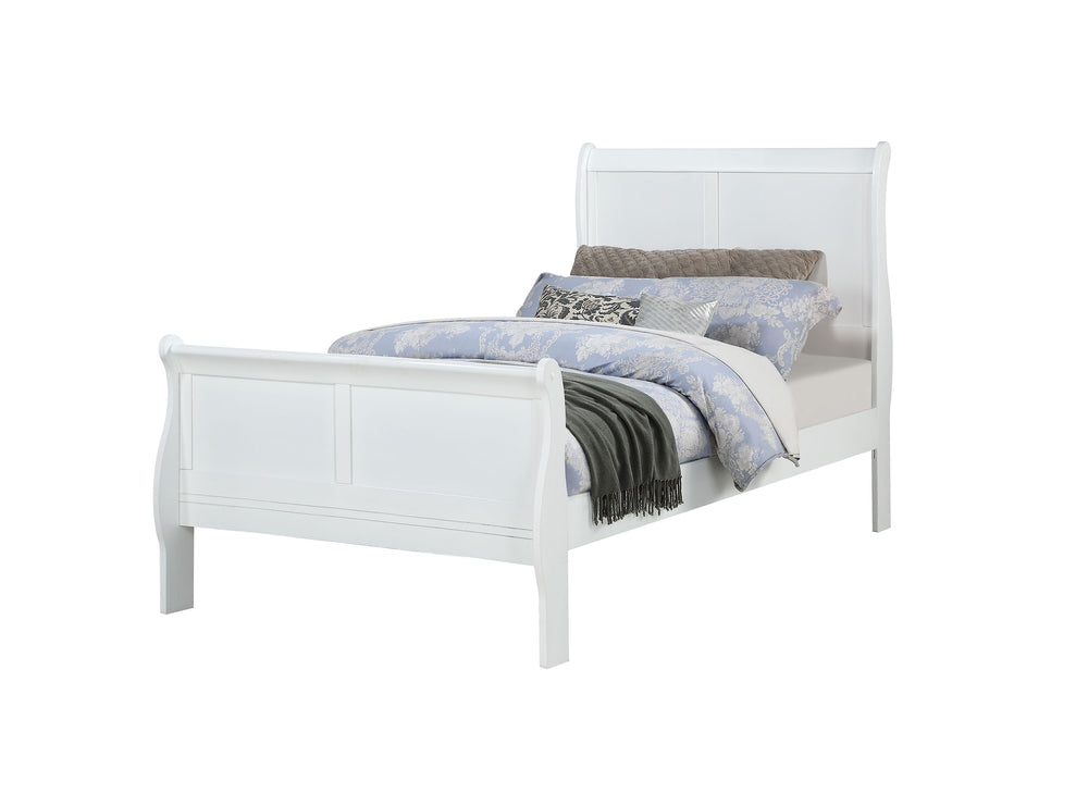 Louis Philip - Twin Bed - White