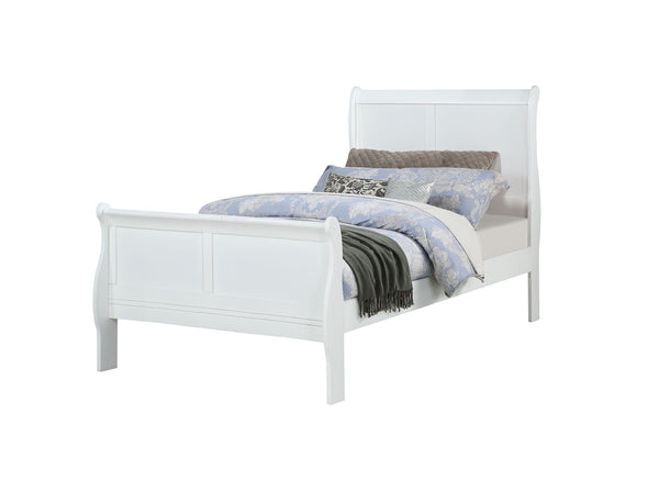 Louis Philip - Twin 5 Piece Bedroom Set - White