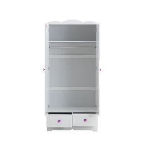  Rectangular Wardrobe Storage: 2 Doors (Inside: 1 Wooden Shelf