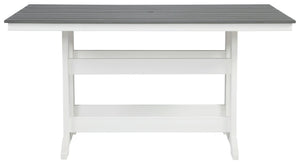 Transville - Gray / White - RECT COUNTER TABLE W/Umb OPT
