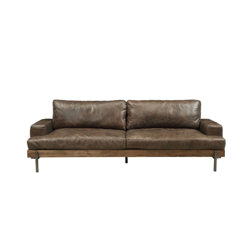 Rugged beauty and city style: the Silchester Collection combines wood, metal, and leather in sleek silhouettes that offer contemporary chic without sacrificing comfort. Silchester-'s deep chocolate top grain leather upholstery is distressed for one-of-a-k