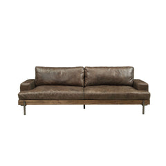 Rugged beauty and city style: the Silchester Collection combines wood, metal, and leather in sleek silhouettes that offer contemporary chic without sacrificing comfort. Silchester-'s deep chocolate top grain leather upholstery is distressed for one-of-a-k