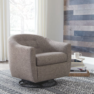  this contemporary beauty with tufted barrel back provides a smooth 360-degree swivel thatâ€™s such a nice twist.<br><br><b>Additional Dime