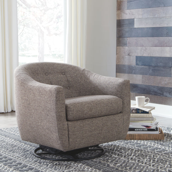  this contemporary beauty with tufted barrel back provides a smooth 360-degree swivel thatâ€™s such a nice twist.<br><br><b>Additional Dime