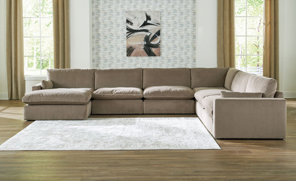 Sophie - Cocoa - 6-Piece Sectional With Laf Corner Chaise