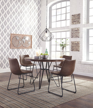 Centiar - Brown / Black - Dining UPH Side Chair (Set of 2)