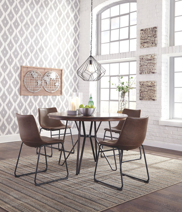 Centiar - Brown / Black - Dining UPH Side Chair (Set of 2)