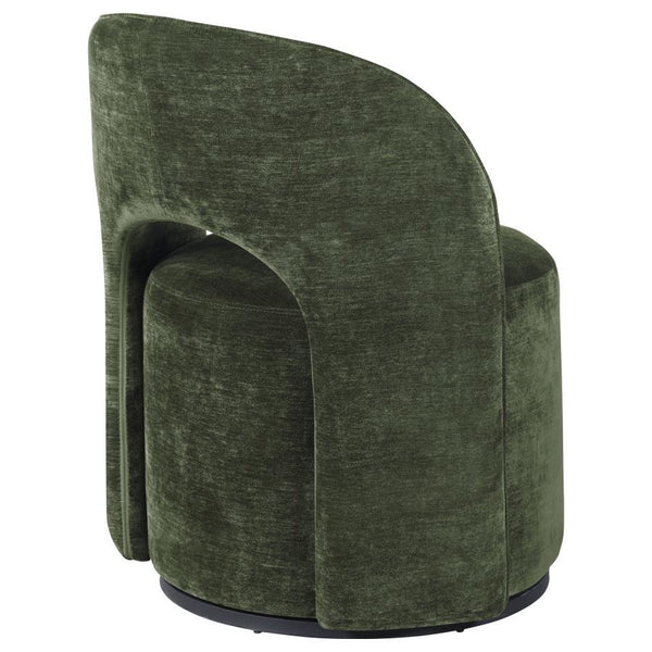 Harjo - Velvet Upholstered Swivel Accent Chair - Olive Green