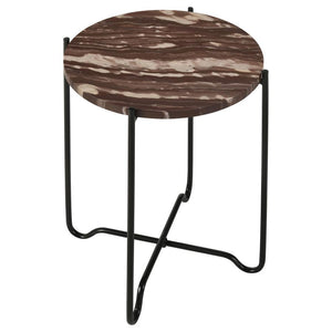  adding a bold and sophisticated touch to any space. The sleek black iron base showcases a unique criss-cross design