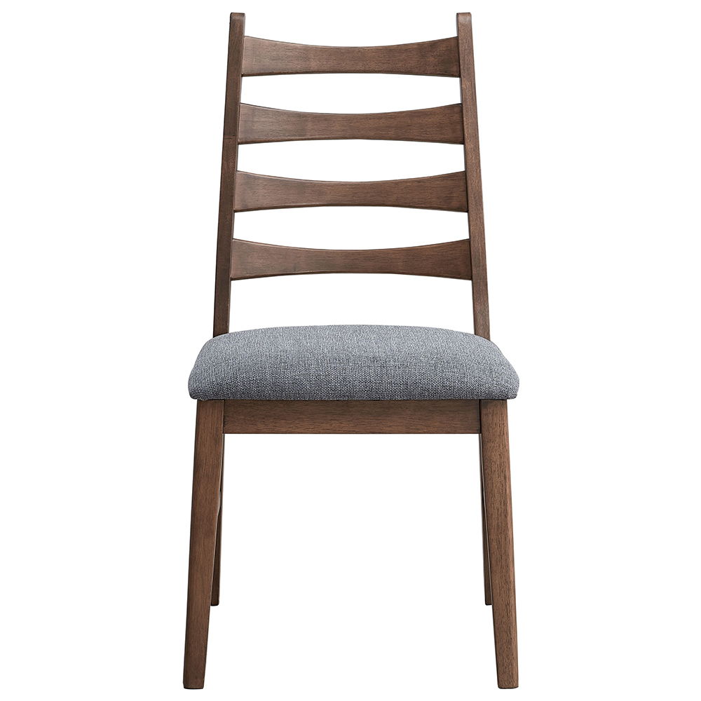 Mayah dining collection with its warm walnut finish, is the epitome of rustic charm and modern simplicity. Perfectly designed for intimate gatherings and family meals, this table exudes a cozy and inviting atmosphere. The sturdy construction and elegant d