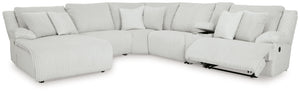 Top Tier - Alloy - 6-Piece Reclining Sectional With Laf Chaise