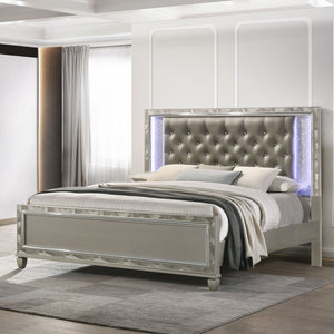 Radiance - 6/6 King Bed - Pearl Silver
