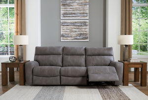 Next-Gen Durapella - Slate - 3-Piece Power Reclining Sectional Sofa