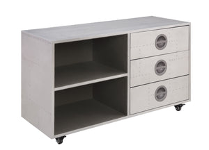 Brancaster - Cabinet - Aluminum - 40-"<br/><br/><b>Product Features</b><ul><li>Case: 1Pc/1Ctn</li><li>Finish: Aluminum</li><li>Style: Industrial</li><li>Materials: Aluminum, Metal, Composite Wood</li></ul><br/>