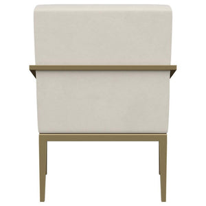 Kirra - Upholstered Metal Arm Accent Chair - Cream