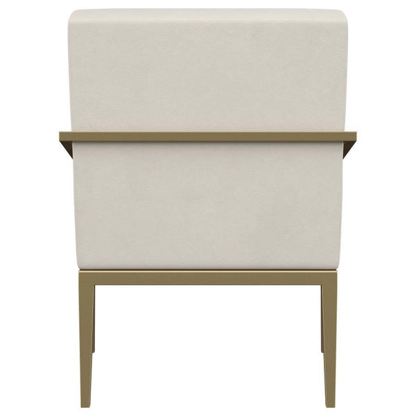 Kirra - Upholstered Metal Arm Accent Chair - Cream