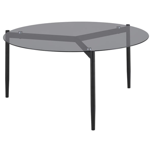  provides stability and a contemporary edge. The round design creates a welc