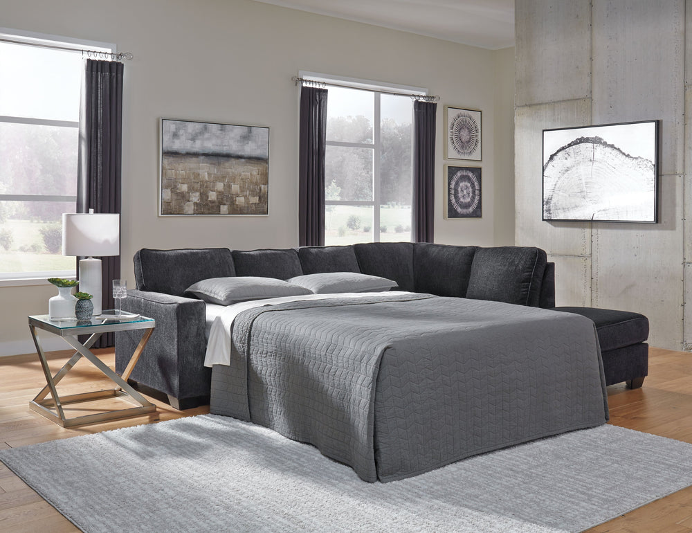Altari - Right Arm Facing Corner Chaise With Sleeper 2 Pc Sectional - Slate