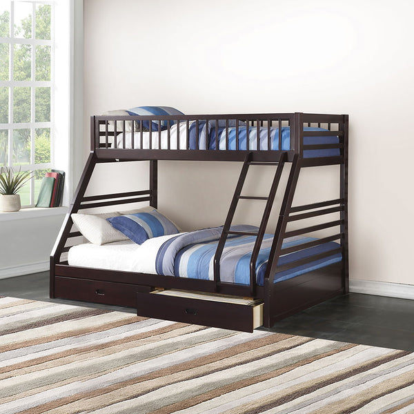 Jason - Twin Long Over Queen Bunk Bed - Espresso