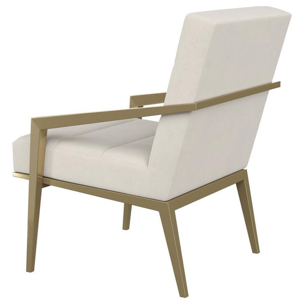 Kirra - Upholstered Metal Arm Accent Chair - Cream