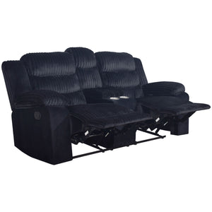 Willow - Console Loveseat With Dual Recliners - Black
