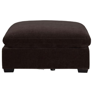  the ottoman delivers a streamlined motif with ultimate versatility. A classic layered design offers plush