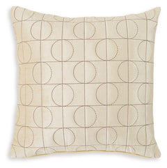 Looking to add a touch of luxury to a sofa or bed? This accent pillow brings touchable texture wherever you place it. The velvety-soft cover is embroidered with a chic geometric design, giving it an art deco-inspired flair. And with its versatile cream hu