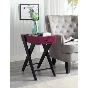 Fierce - Accent Table - Burgundy & Black