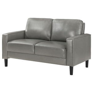 Ruth - Upholstered Track Arm Loveseat - Gray