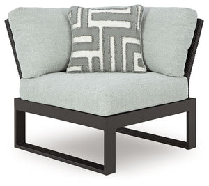 Beachloft - Black / Gray - 5-Piece Outdoor Sectional