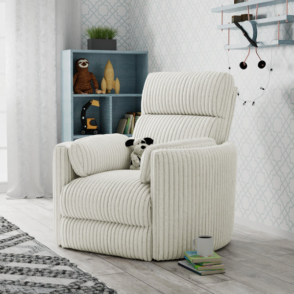 Radius - Mega Ivory Power Swivel Glider Recliner Two Pack
