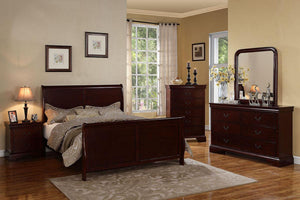 QUEEN LOUIS PHILLIPPE BED - CHERRY
