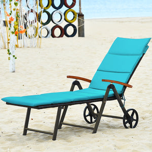 Sturdy aluminum construction holds up to 385 lbs<br>Ergonomic backrest with armrest fits your body curve to a better enjoyment<br>Soft non-woven cushion  provides a more comfortable relax<br>Environmentally friendly PE rattan  breathable and waterproof  s