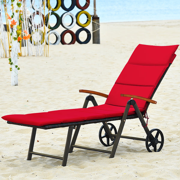 Sturdy aluminum construction holds up to 385 lbs<br>Ergonomic backrest with armrest fits your body curve to a better enjoyment<br>Soft non-woven cushion  provides a more comfortable relax<br>Environmentally friendly PE rattan  breathable and waterproof  s