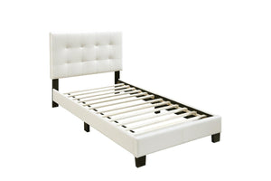 TWIN BED/WHITE PU