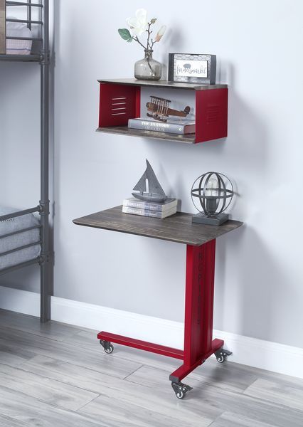 KD 3 Wheels Included Wheel Stop Included Table Top Thickness: 15mm<br/><br/><b>Product Features</b><ul><li>3 Wheels Included</li><li>Wheel Stop Included</li><li>Wall Shelf Included</li><li>Cargo Container Style</li><li>Metal Base & Wooden Top</li><li>Case