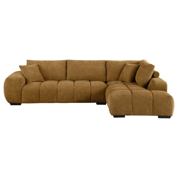  inviting ambiance in your living room. It boasts soft upholstery in a warm hue
