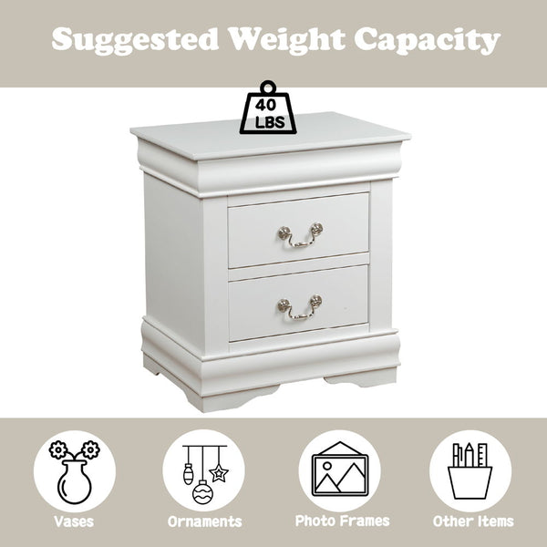 Louis Philippe - Nightstand - White