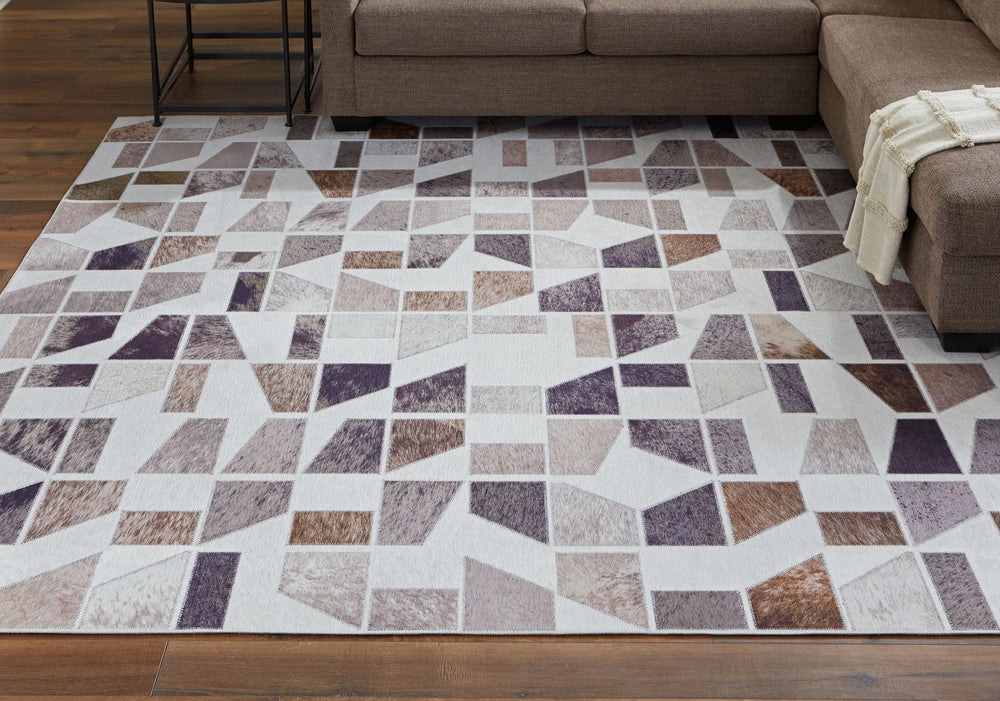 Bring a sense of warmth and comfort, with a modern flair, to any room. With its geometric design, this area rug makes a statement with clean lines and rich texture. It will elevate your living space from nice to spectacular.<br/><br/><b>Product Features</