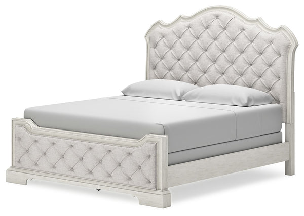 Arlendyne - Antique White - California King Upholstered Bed
